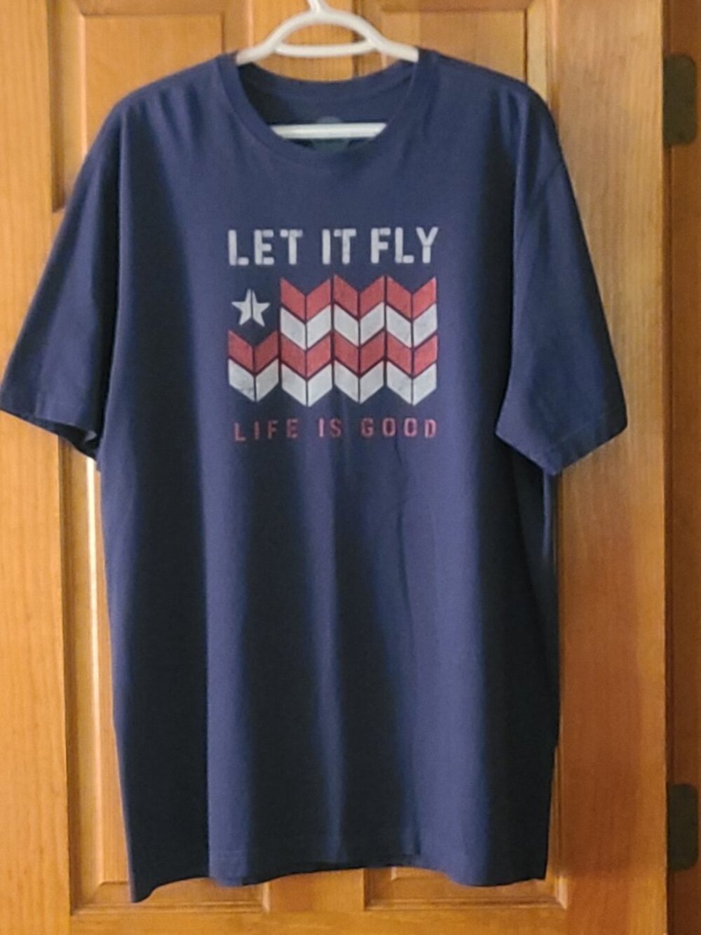 Life is Good Mens T Shirt Let It Fly Blue Classic Fit Size XL
